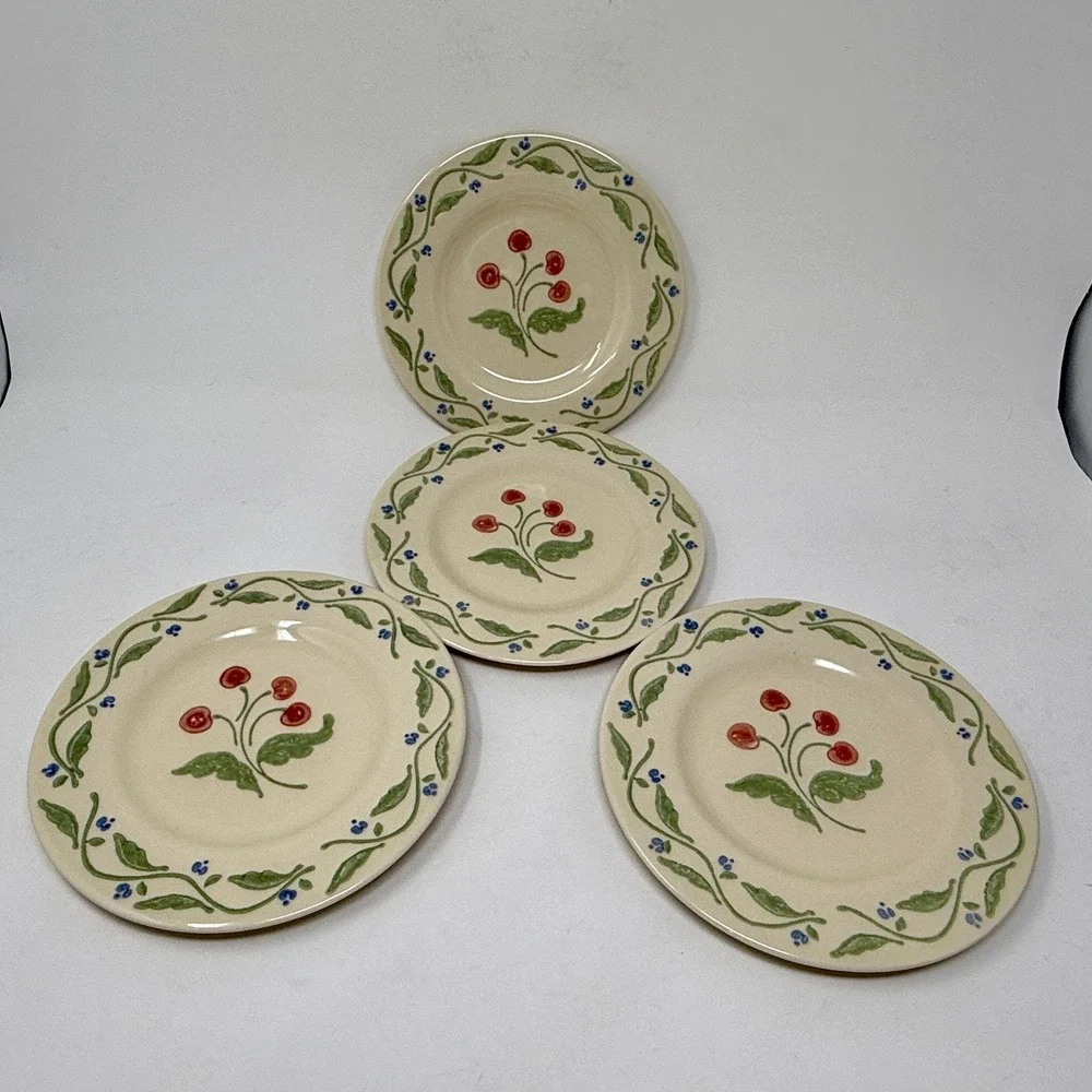 Pfaltzgraff Heirloom Dessert Plates Set of 4 CherryFloral 8